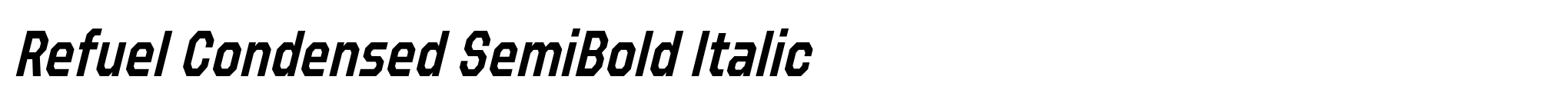 Refuel Condensed SemiBold Italic image